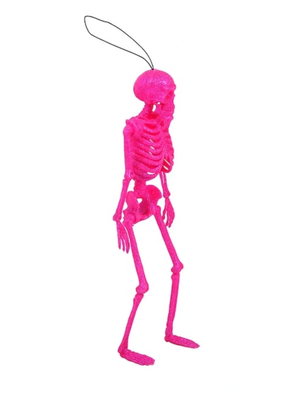 Haunted Living PINK GLITTER 14-inch Tabletop Skeleton Figurines - (SET OF 2)